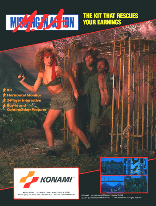 M.I.A. - Missing in Action (version T) Arcade Game Cover